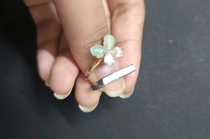 Floral Stone Ring Set