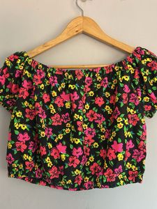 Floral Print Off-Shoulder Top