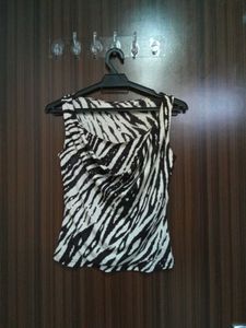 Y2k Animal Print Cowl NeckTank Top.