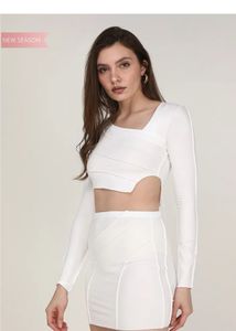 bodycon White Co-ord Set