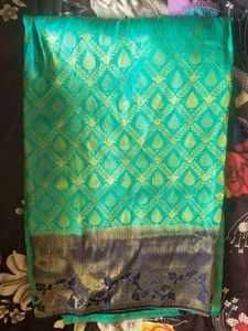 Teal Blue Sari Blouse