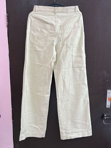 ZARA beige cargo-style trousers