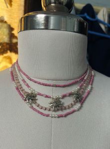 Pink Necklace Stack
