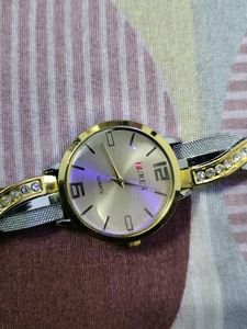 BUREN Two-Tone Crystal Accent Watch