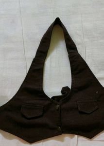 Brown Halter Top Vest