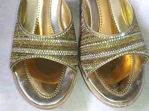 Golden Party Wear Sandal