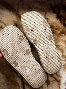 Cute Beige Butterfly Slides