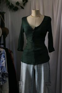 Green Long Sleeve Top