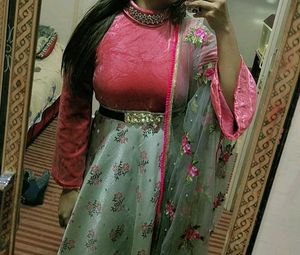 Floral Anarkali Suit Set