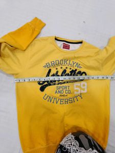 Y2k Yellow Graphic Sweatshirt