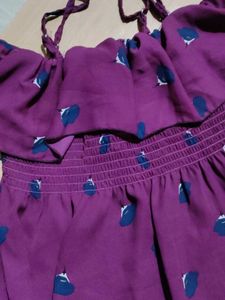 Purple Off-Shoulder Top