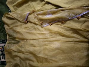Yellow Kaftan Party Wear Set With Pant And Bag