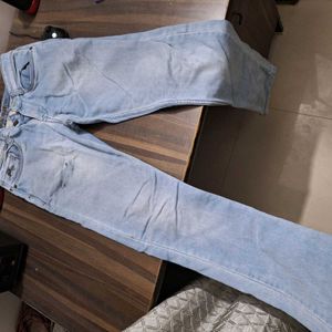 Simple Plain Blue Sparky Jeans