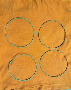 Set Of 2 Pairs Hoop Earrings Gold And Silver