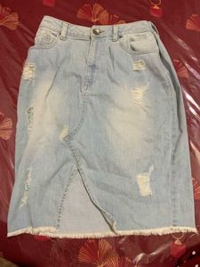 Denim Skirt For