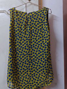 Polka Dot Shirt With Sleevless Top Combo