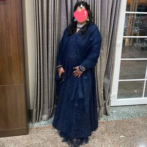 Navy Blue Ethnich Heavy Gown