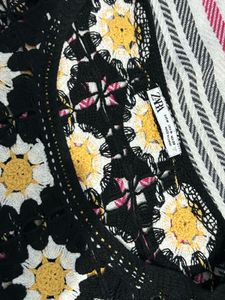Zara Crochet Daisy Sweater
