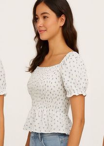 Cottagecore Elegant White Crop Top