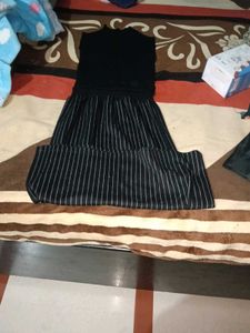 Striped Black Dress