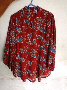 Floral Print Long Sleeve Top