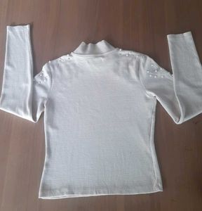 Pearl Embellished Knit Top