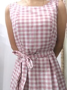 Tokyo Talkies Pink Gingham Dress Midi