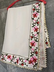 Stitched Embroidered Suit With Salwar And Dupatta