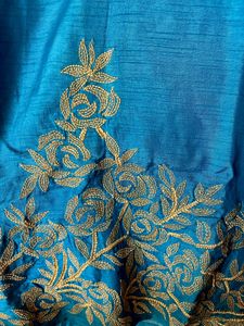 Pure Silk Embroidered Kurta With Pants