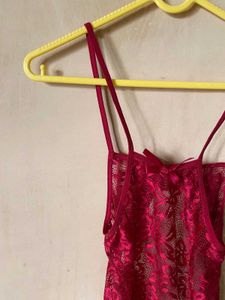 Red Lace Bodysuit