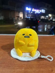 Gudetama Plush Keychain - Lazy Egg Charm