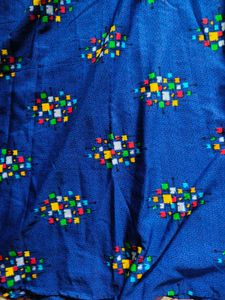 Blue Printed Maxi Dress
