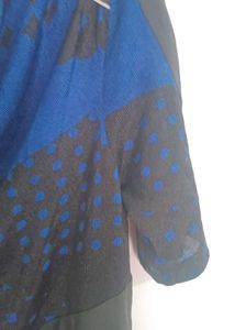 Abstract Print Cowl Neck Tunic