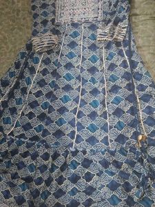 Blue Printed Kurta