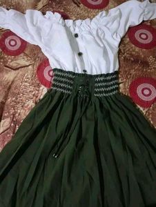 Olive Green Corset Dress