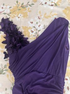 💜 Purple One-Shoulder Party Dress 💜