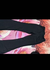 Black Flare Leg Trousers
