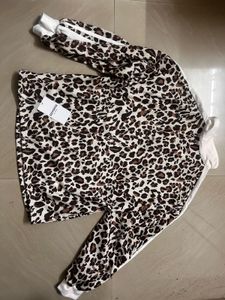 y2k Leopard Print Long Sleeve Top