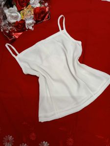 White Sleeveless Formal Top🤍