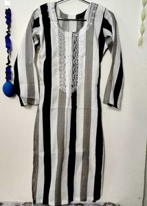 Black White Kurta