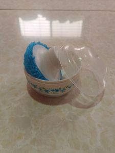 Vintage Powder Puff with Container