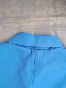 Blue Sleeveless Blazer