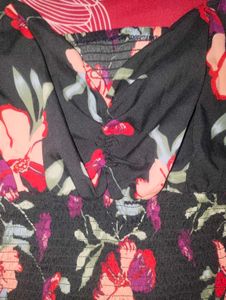 Floral Off-Shoulder Crop Top for Women