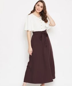 Chic Two-Tone Maxi Dress
