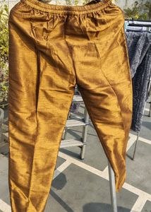 Golden Silk Blend Trousers