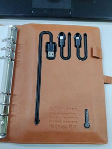 Leather Diary With Inbuilt Powerbank