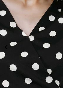 Chic Polka Dot Wrap Dress