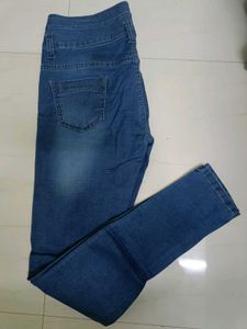 Blue Stretchable Jeans Size 30 For Girls