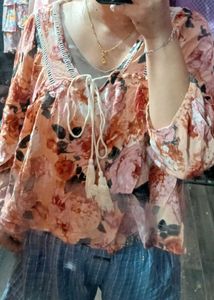 Floral Print Long Sleeve Top