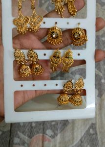 Gold-Plated Earrings Set